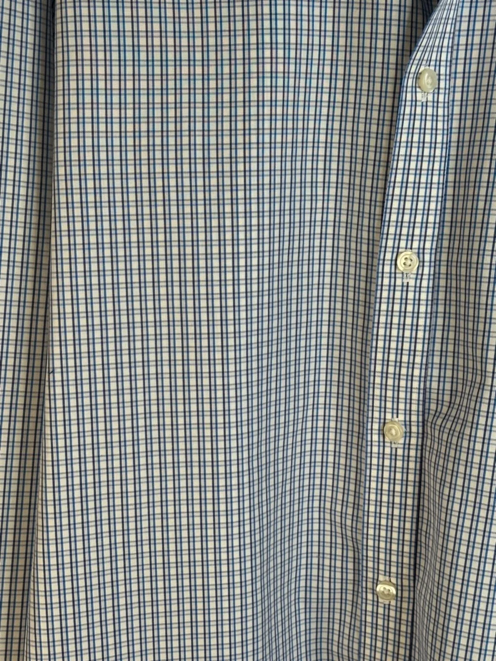 J. Crew Haberdashery Men's Wrinkle Free 80's‎ 2-Ply Blue White Plaid Dress Shirt